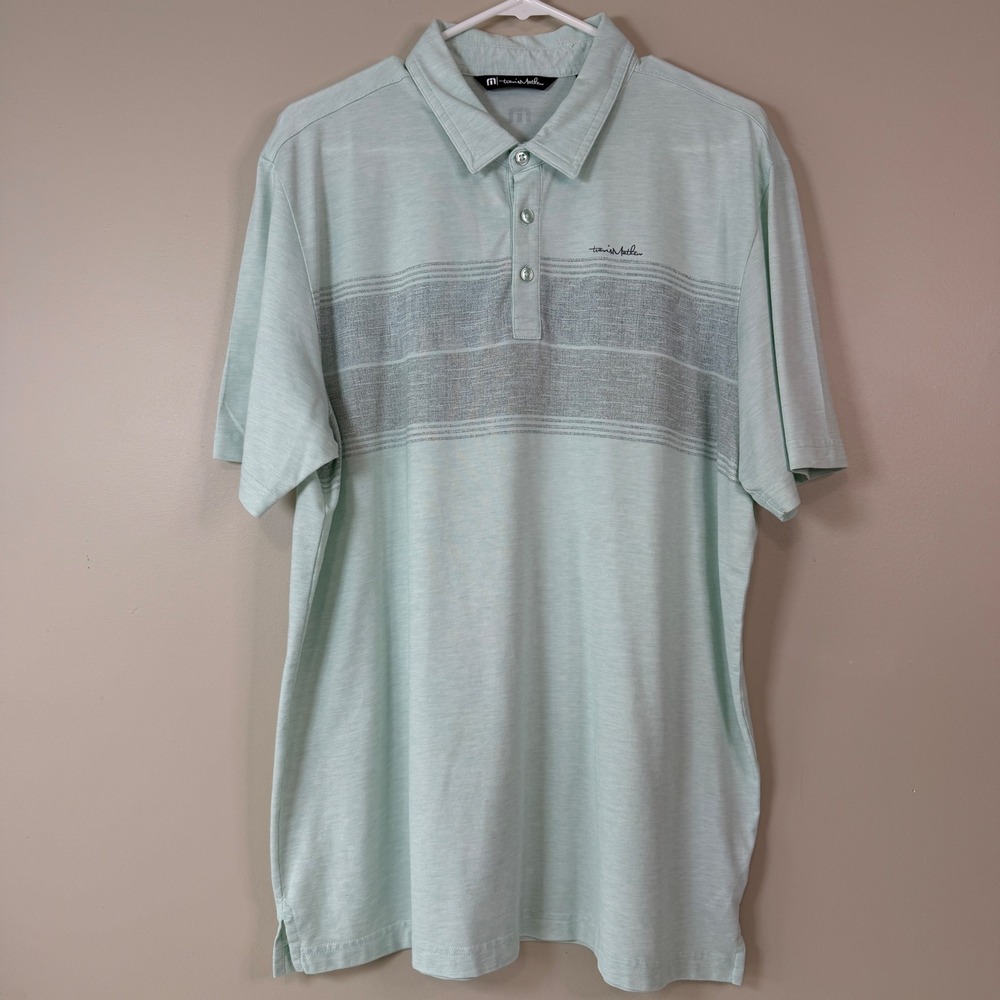 TravisMathew Mens XL Polo Shirt Golf Activewear Short‎ Sleeve Performance Light